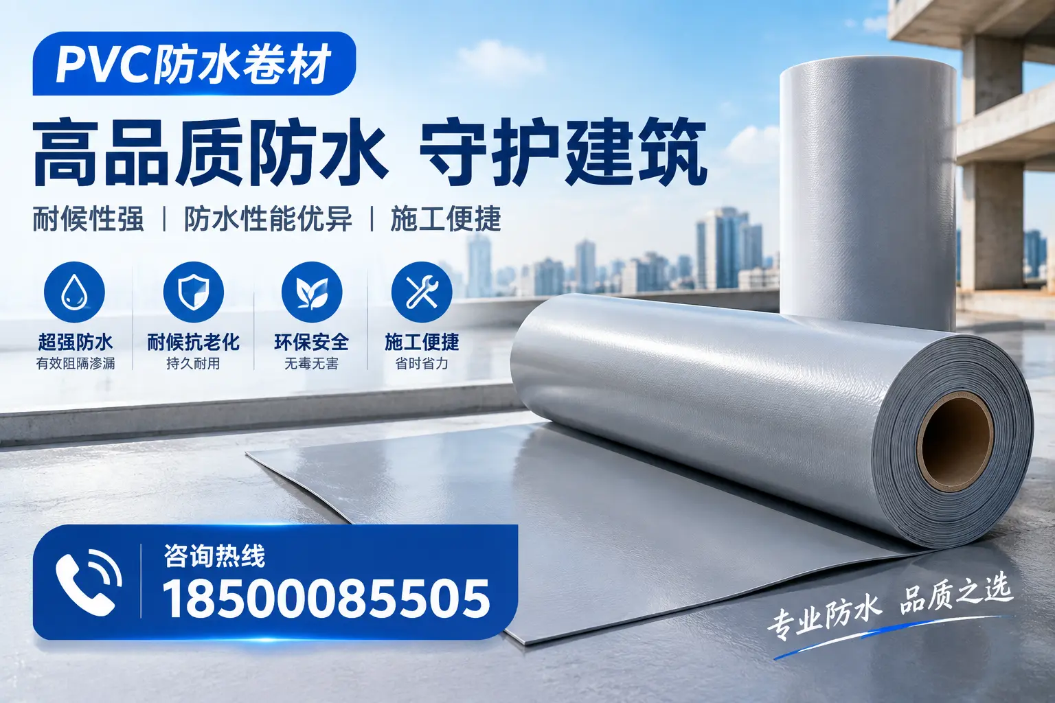 PVC防水卷材的防水效果评测,适合石河子的科学依据